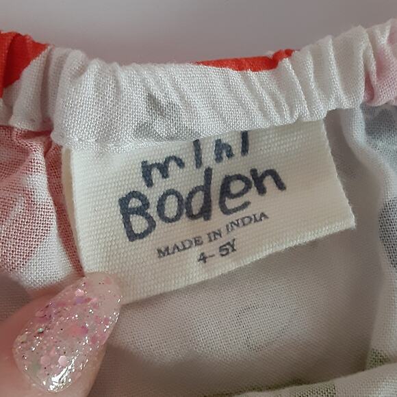 Mini Boden Butterfly Romper Tie Strap Jumpsuit Pockets Elastic Waist Girls 4/5 - Picture 8 of 12